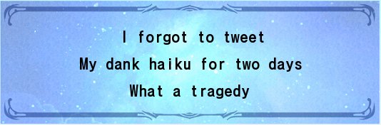 ChrisShawIII's tweet photo. #GranblueHaiku https://t.co/FYzs1kCn61