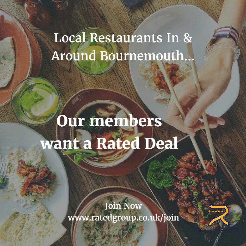 RatedGroup's tweet photo. Restaurant in or around Bournemouth?
Our members want a Rated Deal
Join today .
https://t.co/c4vVqRLdV9 
#rateddeals https://t.co/1iLIp2N4LJ