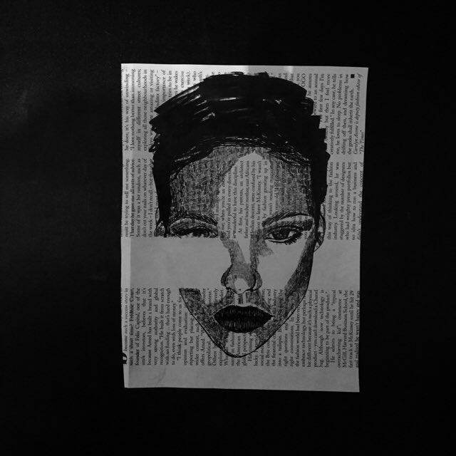 Drawingsbylola_'s tweet photo. Wasn't even on purpose , everything just blended together #doodling #pendrawing #magazinepaper #lineweights https://t.co/45aq8D3Fkx