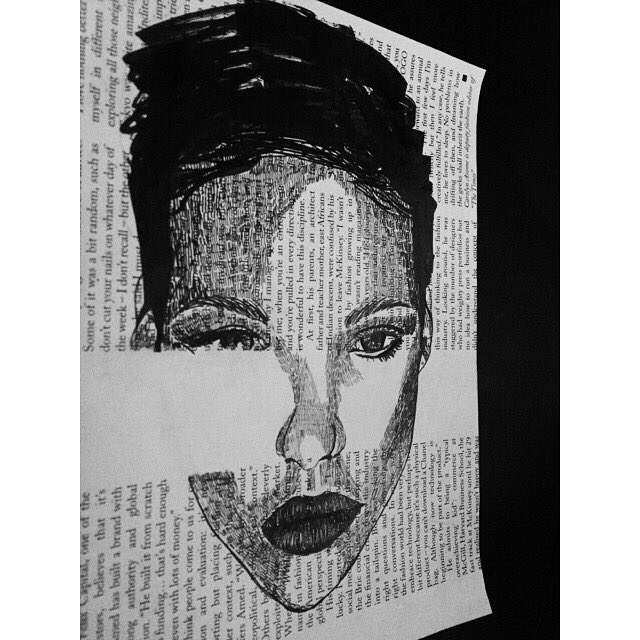Drawingsbylola_'s tweet photo. Wasn't even on purpose , everything just blended together #doodling #pendrawing #magazinepaper #lineweights https://t.co/45aq8D3Fkx