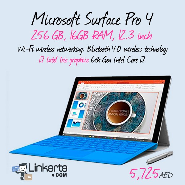 Linkarta's tweet photo. Shop #Microsoft #SurfacePro4 256 GB, 16GB RAM, Intel Core i7 @ #bestprice.
CLICK HERE ➜ ➜ ➜
https://t.co/bE3lqmJl1P https://t.co/0DY7rzURU9