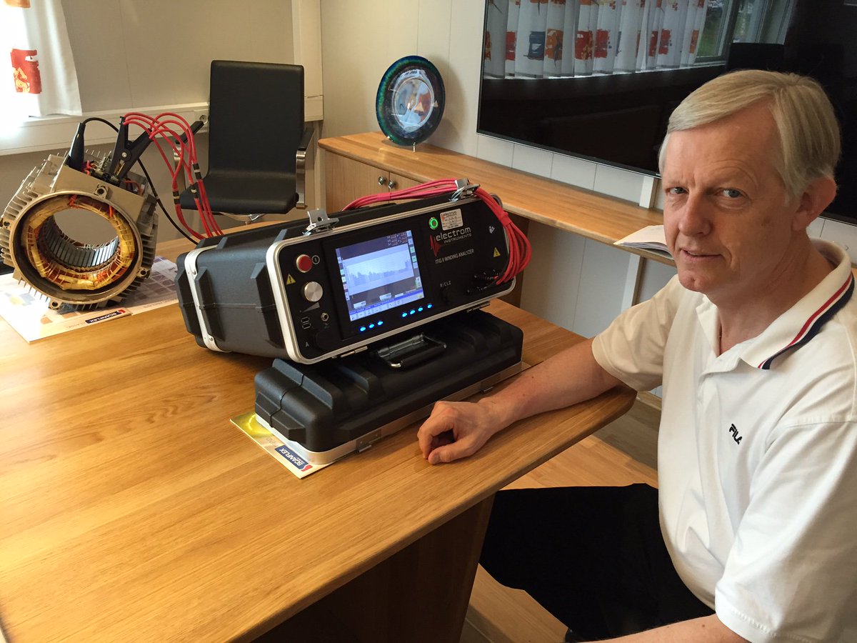 HighVoltageDUT's tweet photo. The new iTIG II Surge and PD Tester and Jacob Beck CEO of Electrom Instruments. Great stuff. Thank you for visiting https://t.co/a2LRWsI8pX