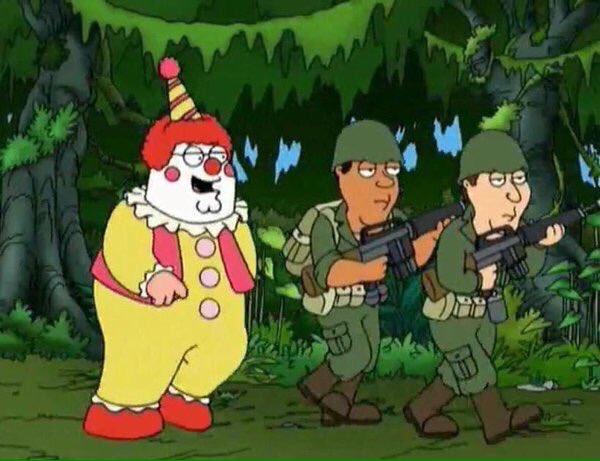 FamilyGuyQs's tweet photo. "You're all stupid, see they're going to be looking for army guys." https://t.co/oH7S3IGwPJ