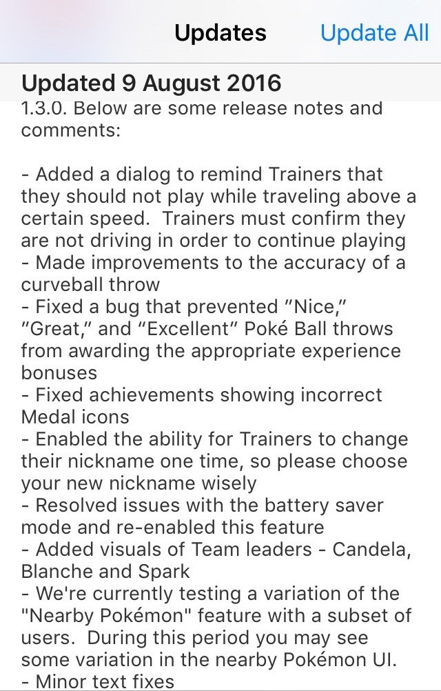 Dealtendo's tweet image. Here's what's new in the latest Pokemon GO update. #PokemonGO