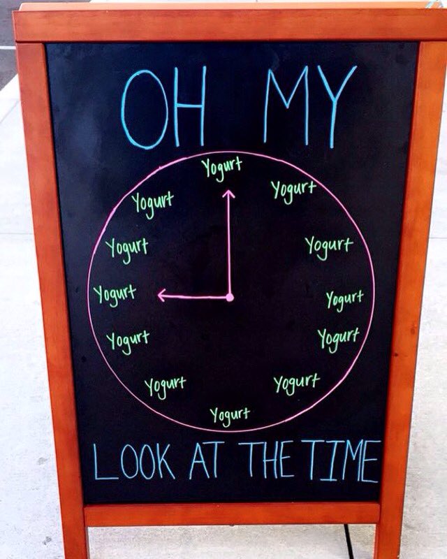 YofreshOH's tweet photo. It's always time for yogurt 😍 We are here until 10! #Yofresh #timeforyogurt #chalkboardsigns https://t.co/fWc8keXbvB