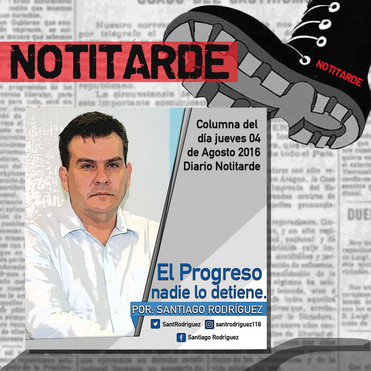 SantRodriguez's tweet photo. Vayan a mi perfil de instagram @santrodriguez118 para leer por qué #YoNoComproNotitarde. https://t.co/JDyqnCz6Fp