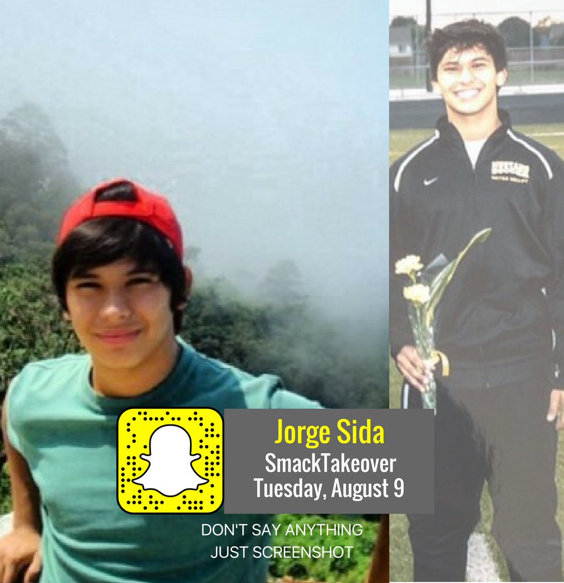 SmackHighTeam's tweet photo. Today's #SmackTakeover: 

🎉 Jorge 🎉

ADD him on SC, see him live on his vacation in Mexico: https://t.co/1hEYTOD3Bt https://t.co/EtqWoyrOEW