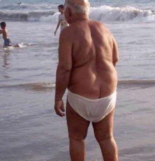 old man swim trunks