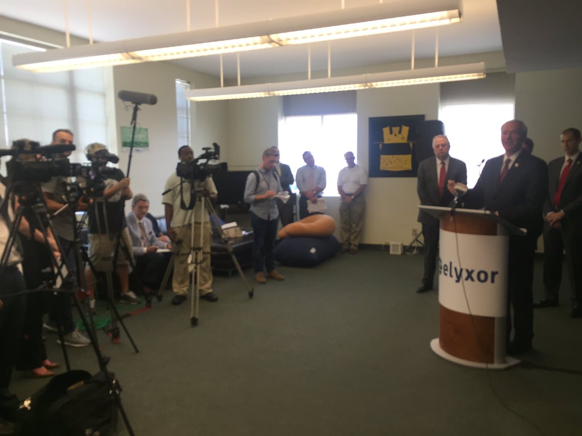 stephmsharp's tweet photo. .@AsaHutchinson talking about his computer coding initiative at the Elyxor announcement. https://t.co/S3JYrxJ5va