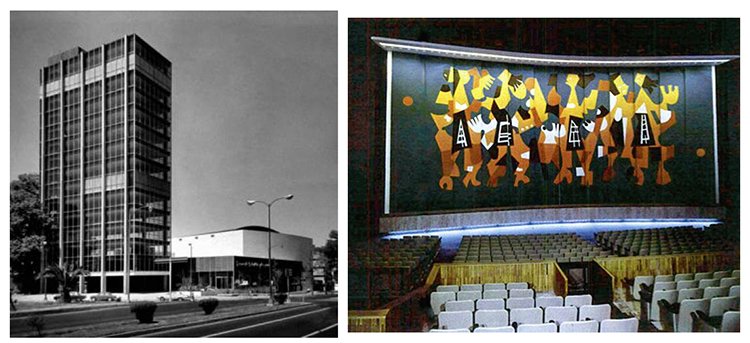 CartonCalderon's tweet photo. El Cine Manacar. El telón del mismo era de Carlos Mérida: https://t.co/tiRkKedHAQ