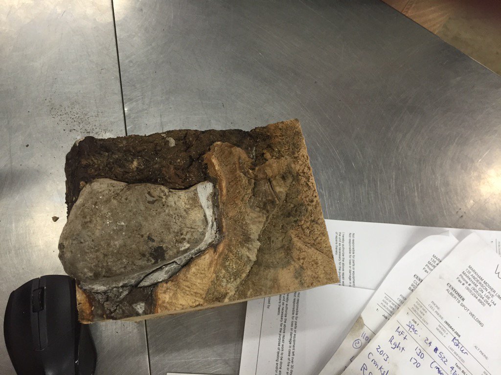 markhammower's tweet image. Customer brought this into show us. Found a rock grown into the crotch of a tree @STIHLCanada #sparkswereflyin