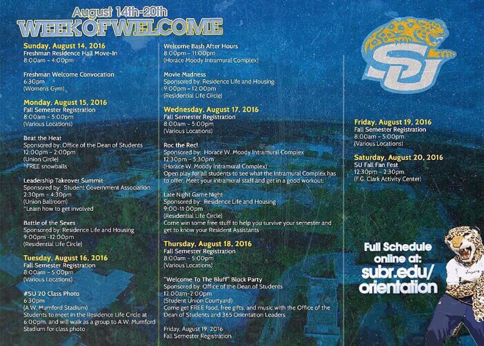 __glennyyy's tweet photo. #SU20, You Are One Week Away from Starting your Journey . Welcome to the Yard!💙💛#WeAreSouthern #SU20 #WOWeek https://t.co/8W28D6tFGE