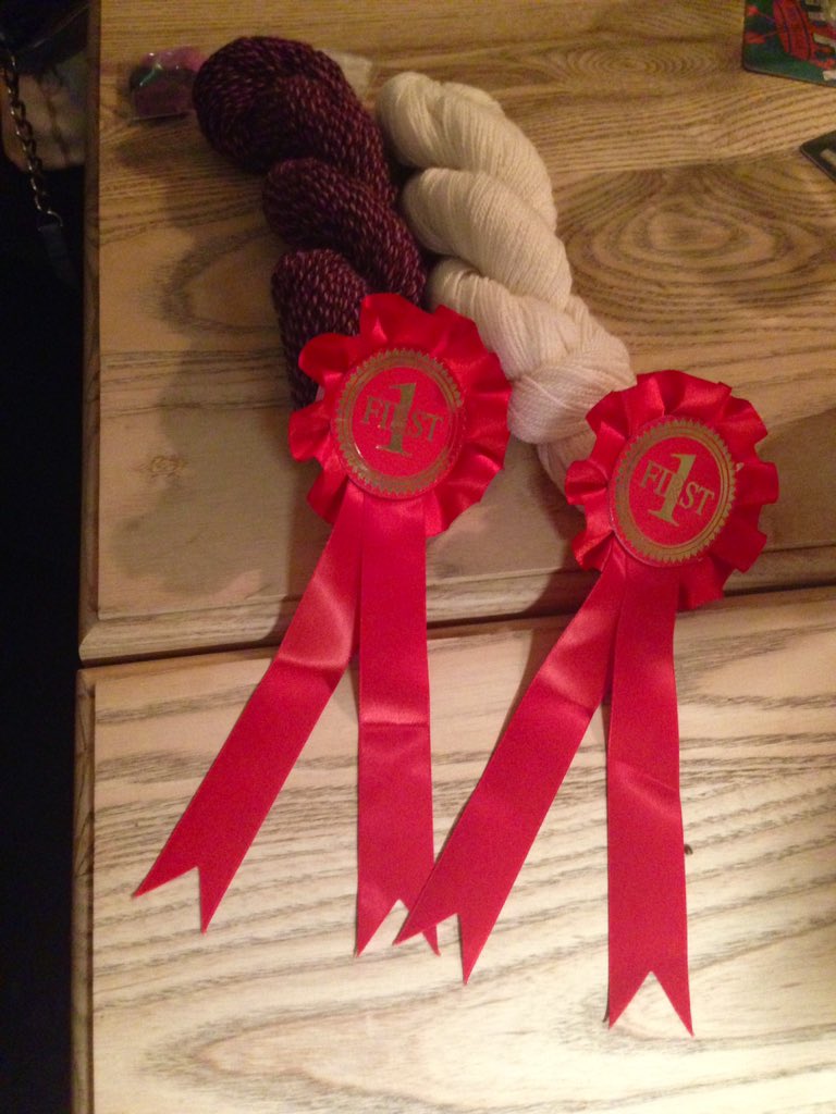 HitchinStitch's tweet photo. Our very own Tammy won 1st Place in the #Fleece #AnyBreed and #ColourWork categories at this year's @fibreeast 👏🏻🏆🏅🎖 https://t.co/saHVk84FET