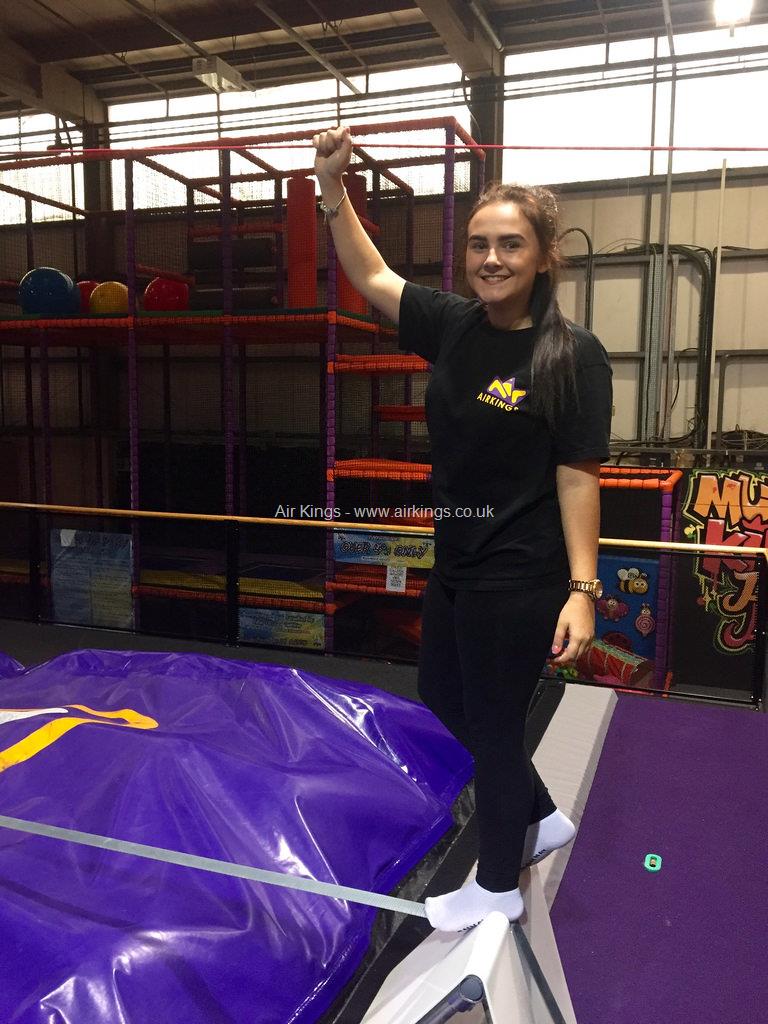 AirKingsDonc's tweet photo. Check out 'our very own' Lauren, trying out our new track lines! Come along to #airkings to give them a go! #trackl https://t.co/902AuMCfsu