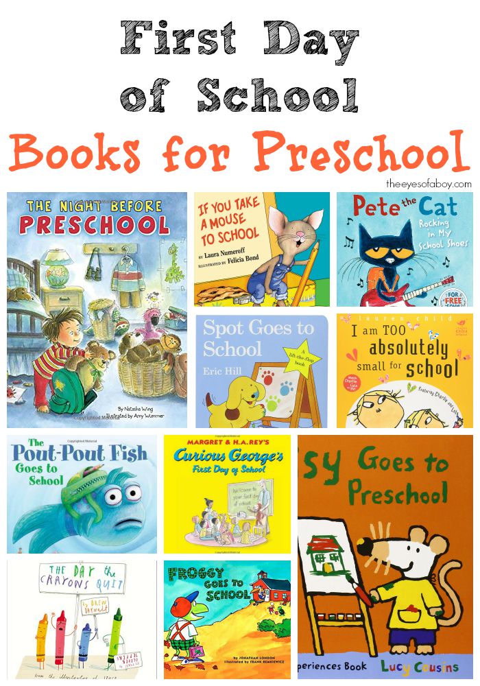 1st Day of Preschool Books --> bit.ly/1JU1nbL #NationalBookLoversDay #firstdaysofschool #momlife #preschool