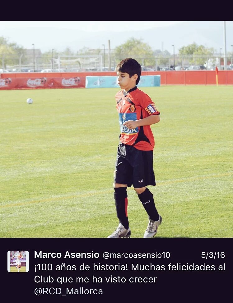 RCD_Mallorca's tweet photo. Muchas felicidades a la familia del @realmadrid por el título, en especial a nuestro canterano @marcoasensio10 https://t.co/YGl5teUkIq