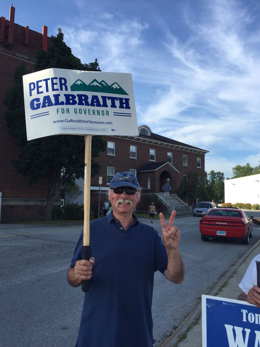 <a href="/GalbraithforVT/">Peter Galbraith</a> Ed Stanak closing the day in #Barre #VT #ElectionResults