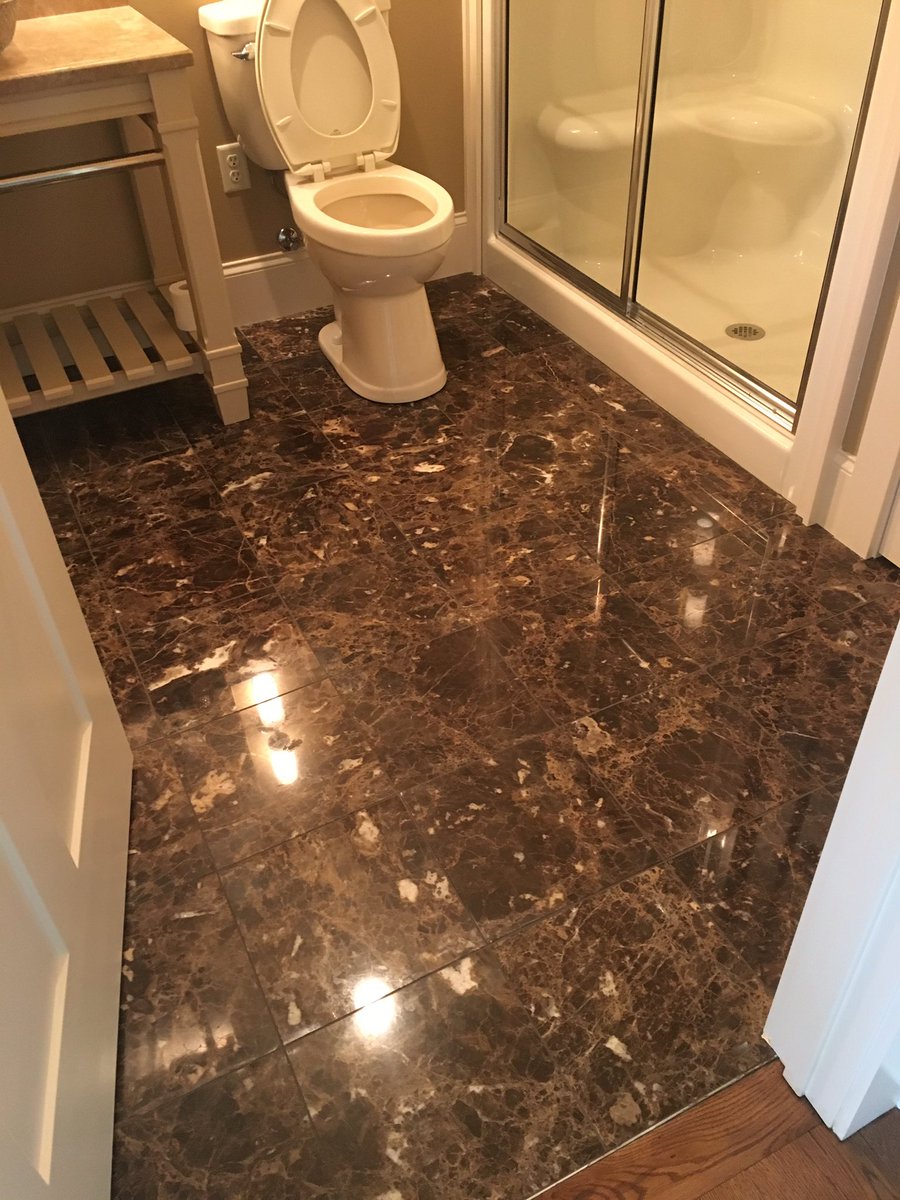 S_RFlooring's tweet photo. Emperdor Dark marble in steam room Thanks @Daltile https://t.co/5zQs3TbgYl