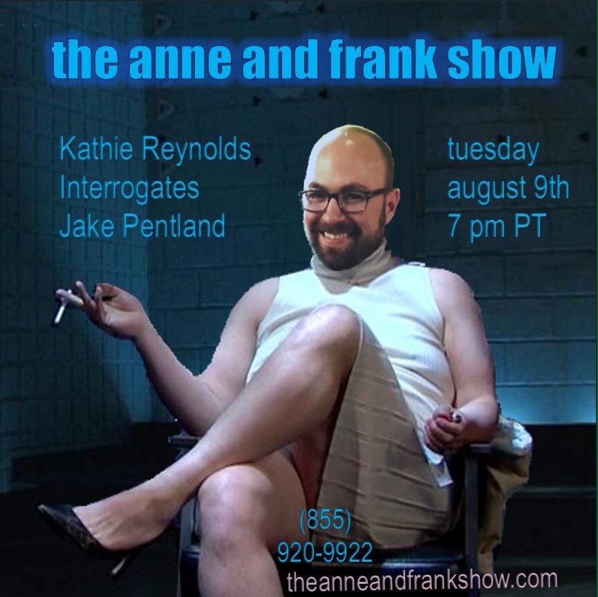 Anne_Starling's tweet photo. Tune in tonight as the Interviewer gets interviewed on @AnneFrankShow!
Guest host @KathieReynolds w/@FakePentland! https://t.co/8oJUoUgaV4