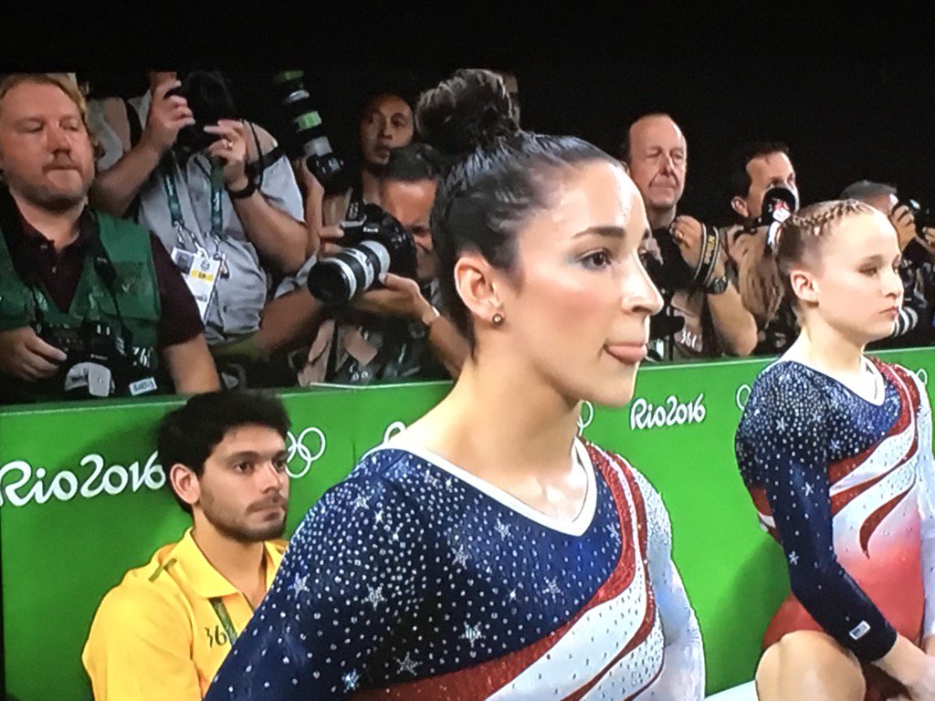 ToddOnSports's tweet photo. Teenage girls in tights and creepy old men behind them with cameras. #Gymnastics #TapeDelayed https://t.co/zOAfeI1Dtu