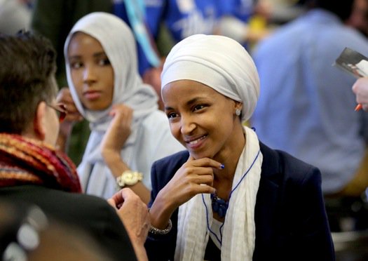 somaliadev's tweet photo. Ilhan Omar just became the first Somali-American and Muslim woman lawmaker in the U.S. #Minnesota #BlackWomenDidThat https://t.co/FGD38vhVFN