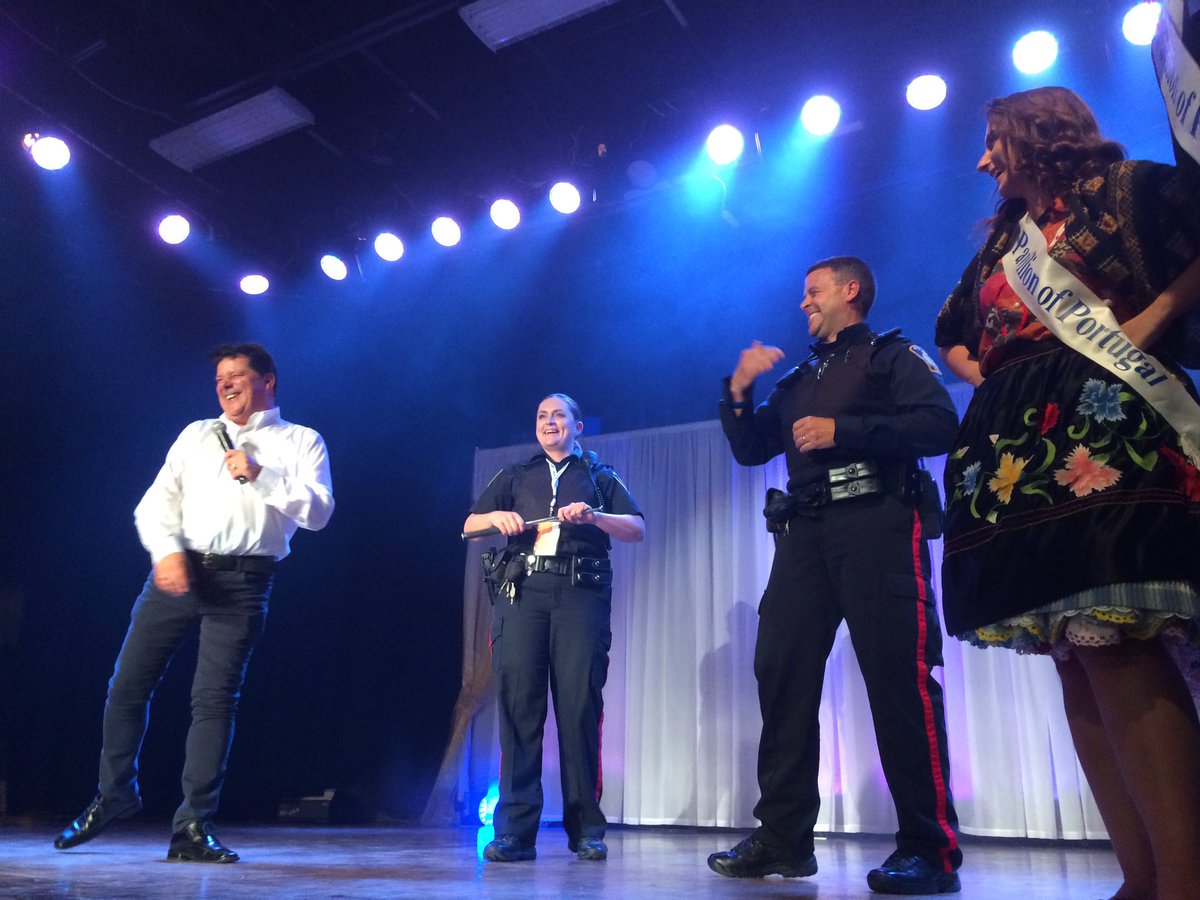 PortugalPav's tweet photo. Winnipeg's finest having a dance and some fun at the #PavilionofPortugal .@wpgpolice https://t.co/yt08CuCVHJ