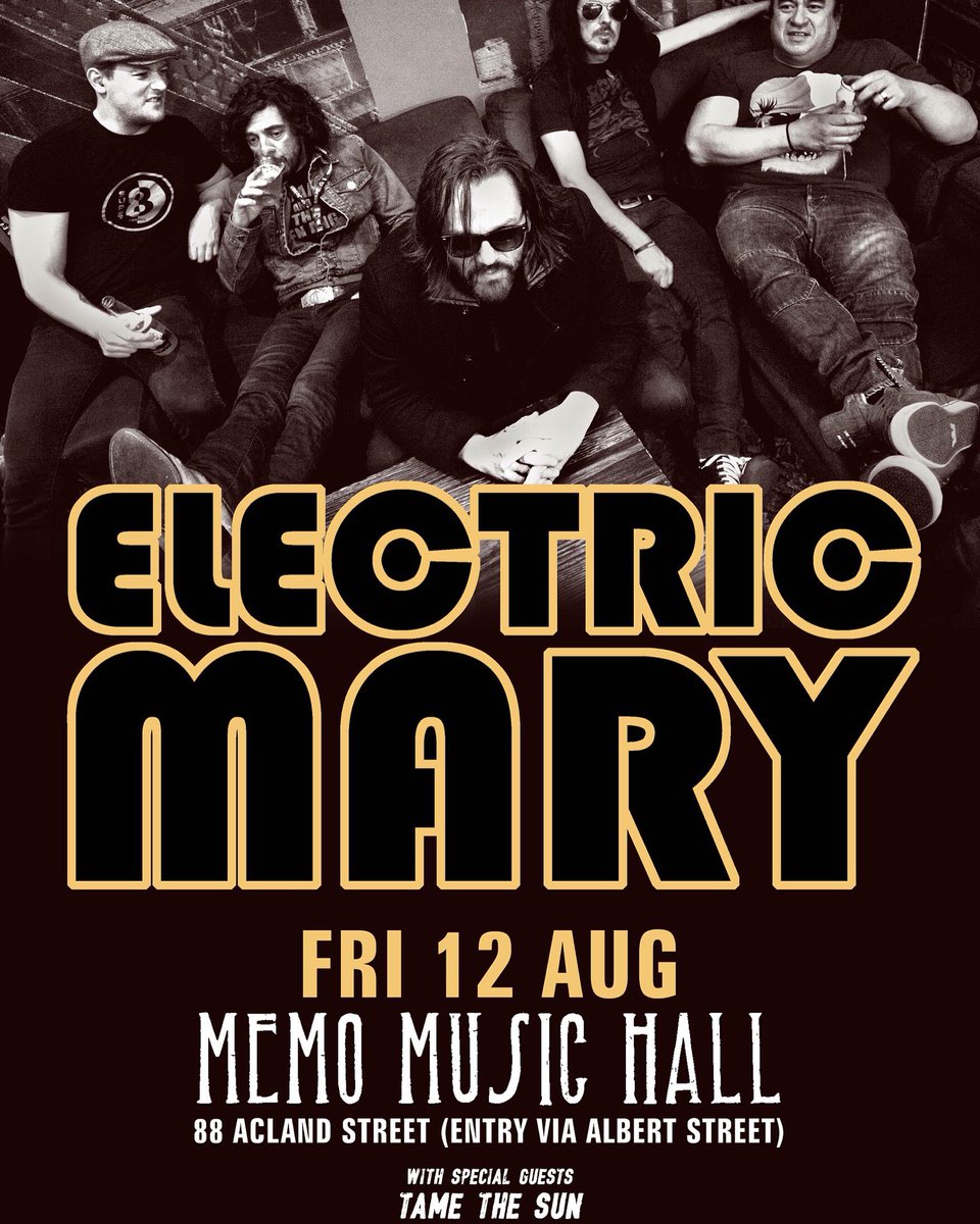 THIS FRIDAY!!! August 12th at <a href="/memomusichall/">MEMO Music Hall</a> with Electric Mary &amp; Ablaze Tickets: trybooking.com/Booking/Bookin…