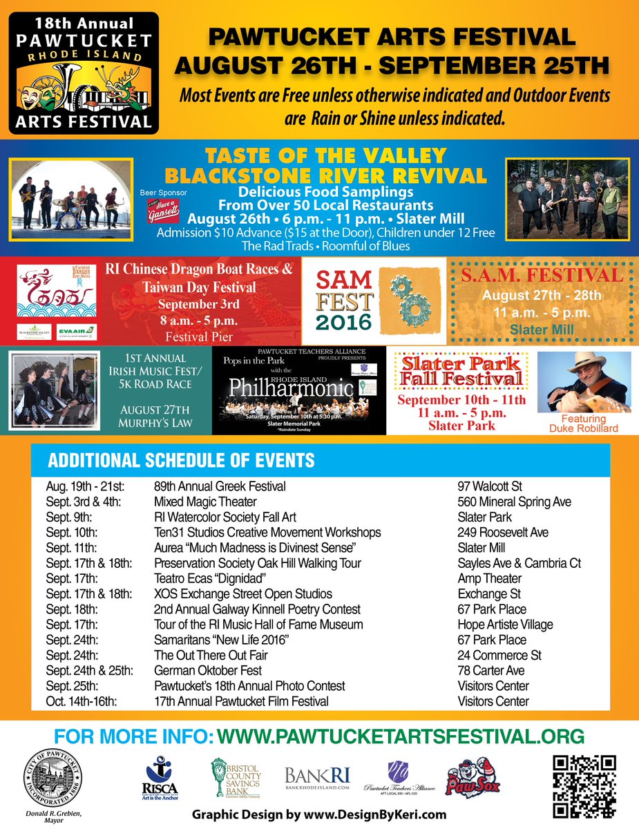 18th <a href="/PwtArtsFest/">Pawtucket Arts Fest</a> preview !
