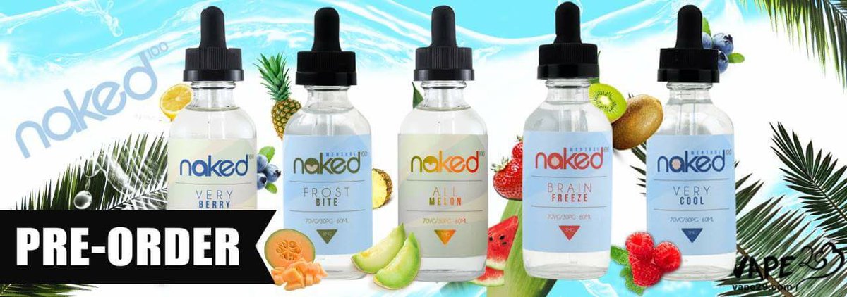 vape_29's tweet photo. Preorder on 5 New Flavours by @Naked100Eliquid !!! Place your order today through @vape_29 #vape29 #vape #vapenews https://t.co/JiVDVs4DhW