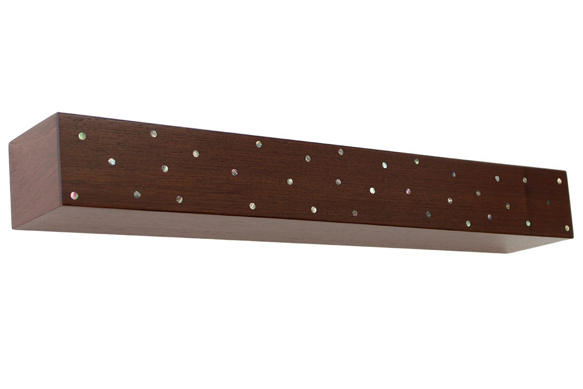 NickJonesDesign's tweet image. Made of solid Peruvian Walnut, this shelf has over 75 pieces of abalone inlayed in its front.  Took some time....