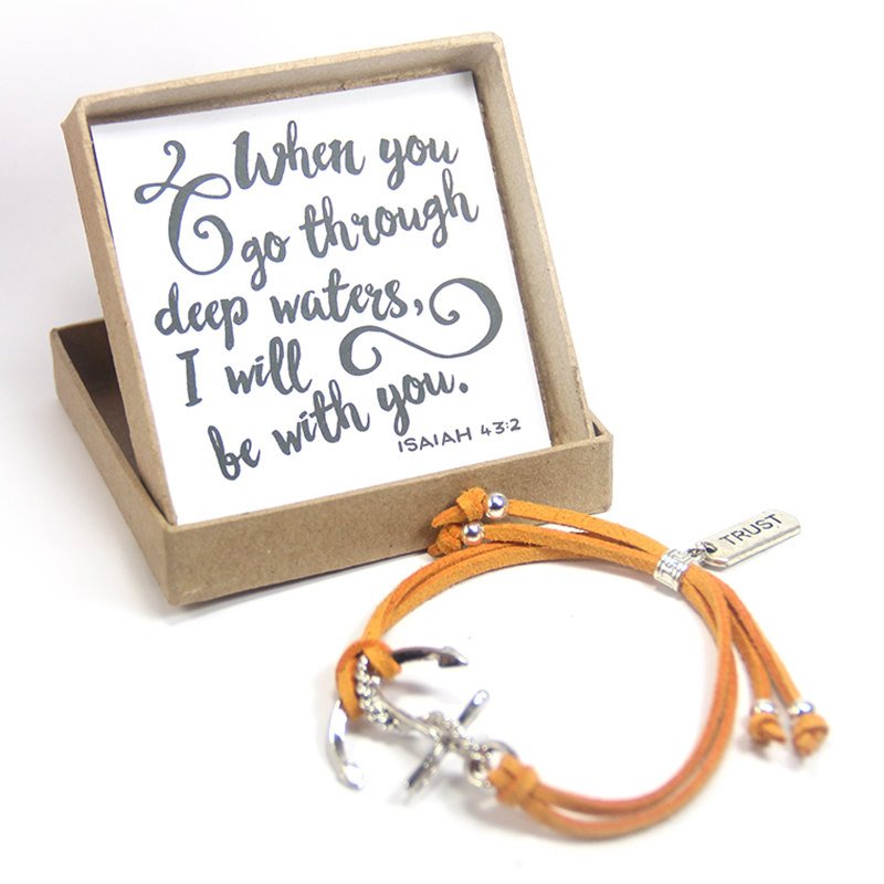 Anchor Bracelet- When you go through deep waters I will be with you,… tuppu.net/bff063fe #gift #AnchorJewellery