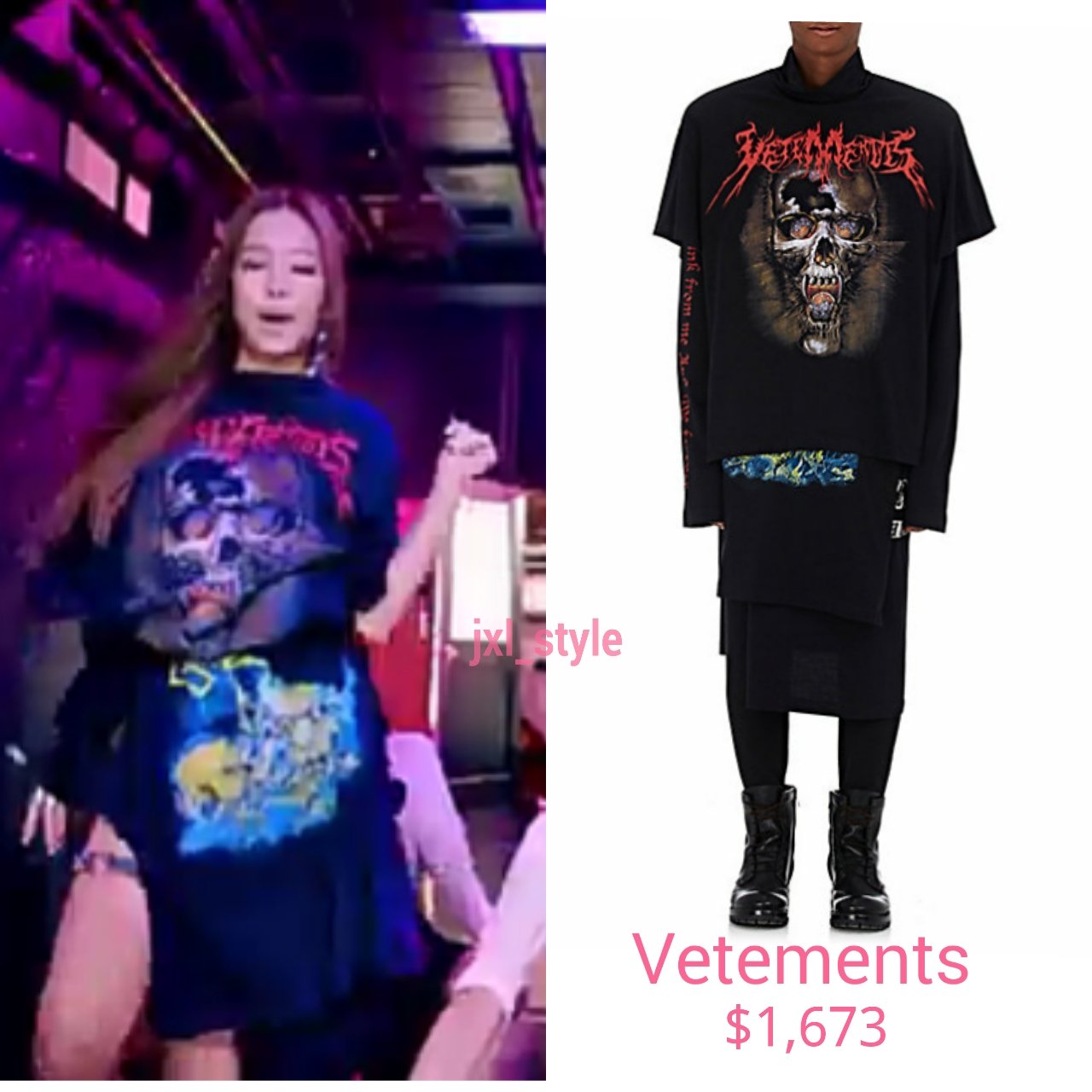 vetements layered t shirt dress