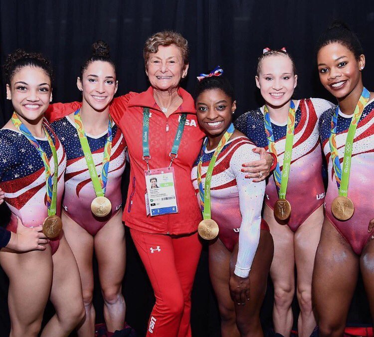 NastiaLiukin's tweet photo. What a legacy that will live on forever. Congratulations Martha and the #FinalFive!! #Rio2016 https://t.co/piyhjiCfOv
