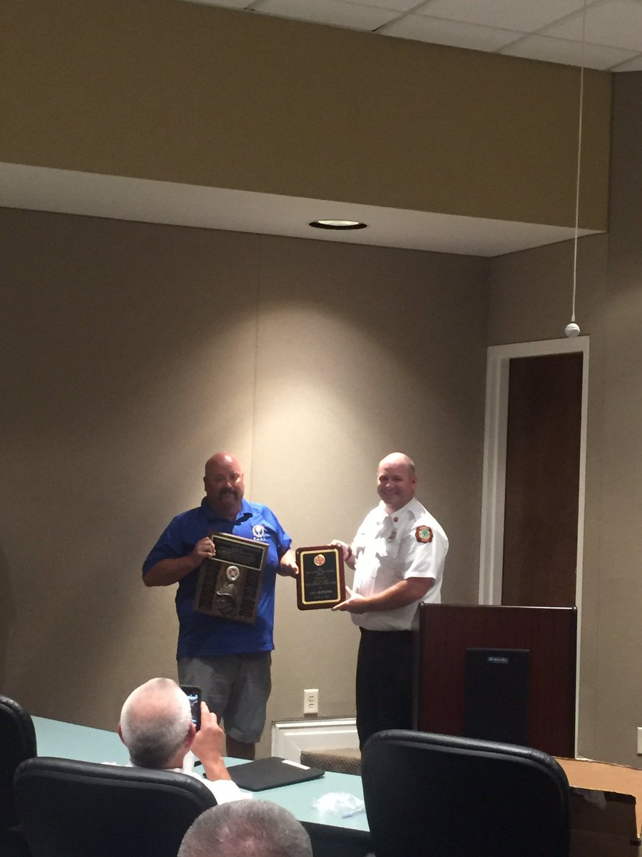 Oleburr's tweet photo. Lt. Lee Hopkins receives the 2016 Flanagan Award for all his dedication to the Fire Service!
 @peedeefire https://t.co/eAMRNLbLin