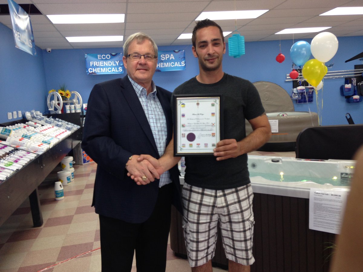 Minister Lawrence MacAulay welcomes us to Montague - thank you for coming to see us!