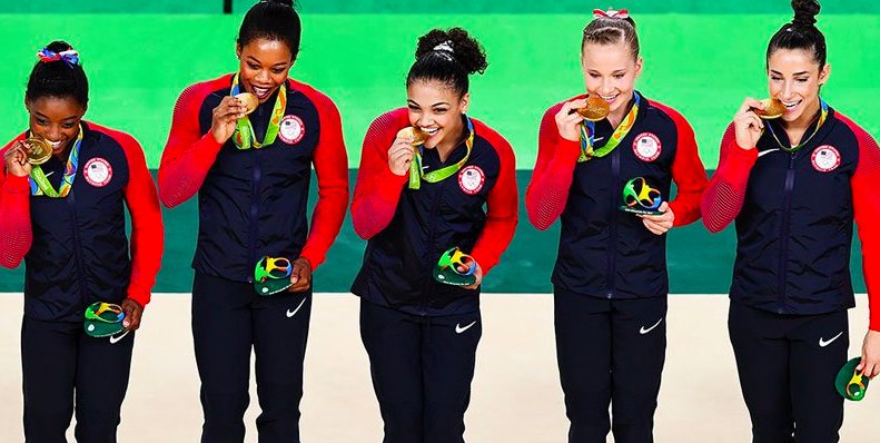 TheRoot's tweet image. YES!!! Congrats to Team USA and @Simone_Biles for taking home GOLD in gymnastics! #FinalFive