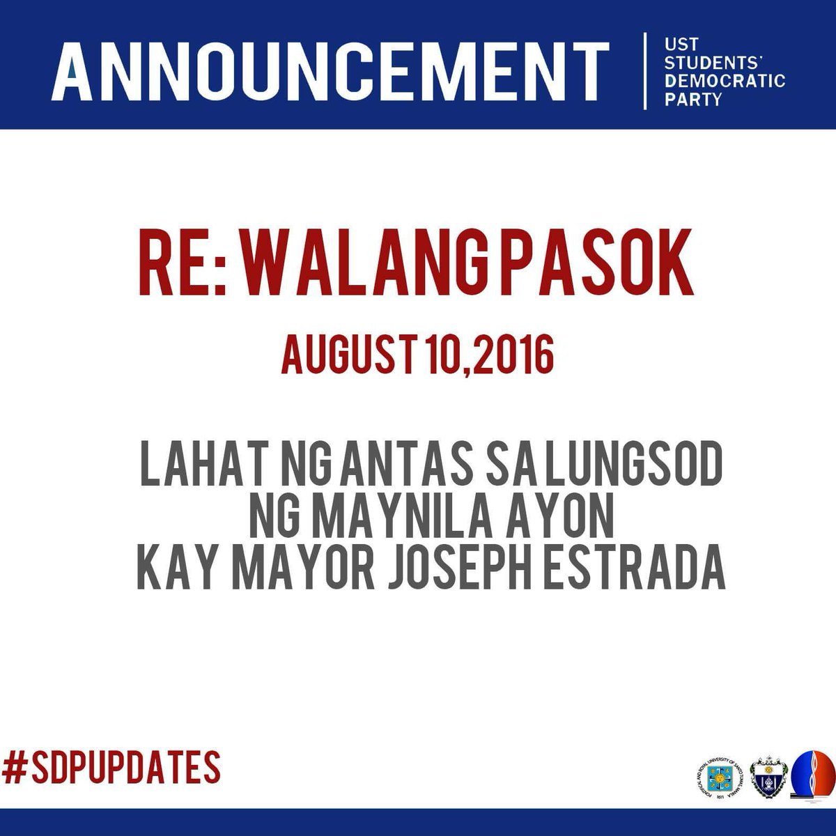 UST_SDP1981's tweet photo. #SDPUpdates ❤💙 https://t.co/PbTA9GrE9l