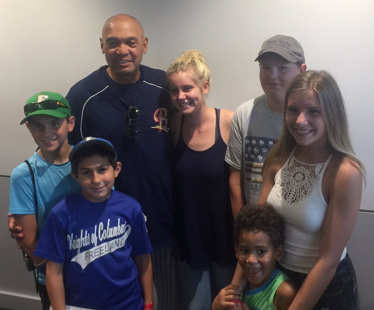 Reggie Jackson on X: I got to meet some great kids today from   @swbrailriders @Yankees #Family #RaiseAwareness   / X