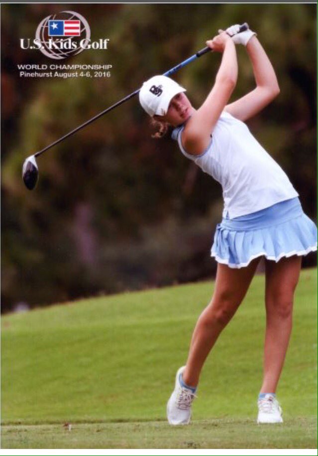 SWINGApparel's tweet photo. 12 year old Sarah Gallagher living the dream in her SWING outfit! #SWINGtoWIN  #playwithconfidence #juniorgolf https://t.co/V3Pa1v8tnr
