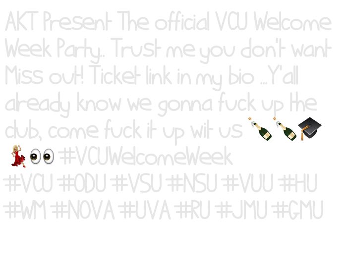 ASAPJollofy's tweet image. #VCUWelcomeWeek #VCU #ODU #VSU #NSU #VUU #HU #WM #NOVA #UVA #RU #JMU #GMU