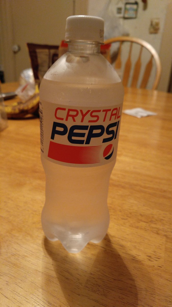 bigmike102477's tweet photo. OMG can't believe they brought this back! Who else remembers this? @pepsi #CrystalPepsi #pepsithrowback https://t.co/css61zbEdh