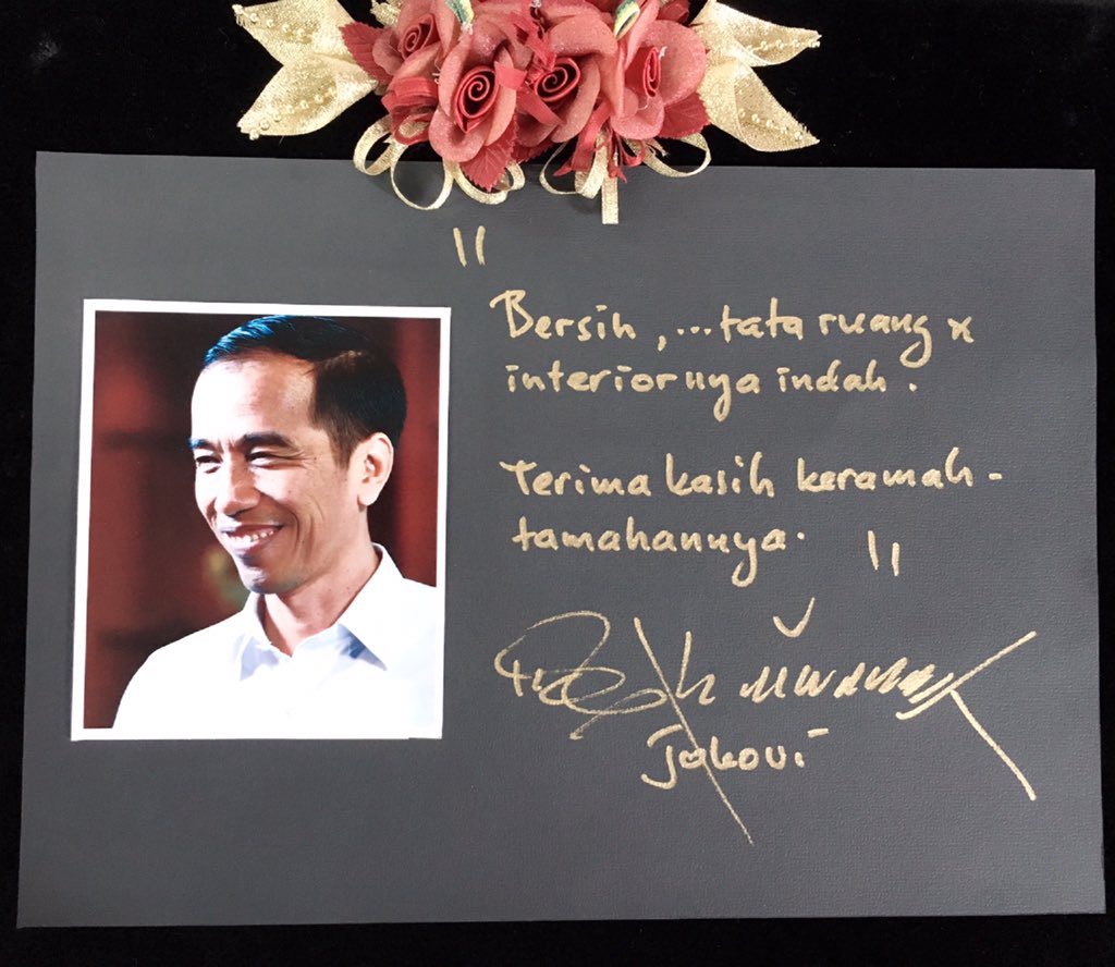 It's great honor and pleasure to welcome Mr President Ir. H. Joko Widodo