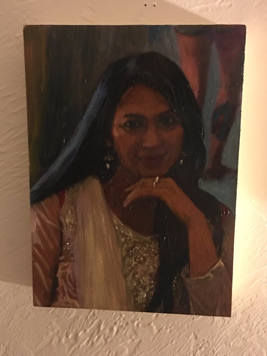 kalpanapandit's tweet photo. I am completely honored to be the subject of this #mysteriouspainting by #renownedartist #MoiraGeoffrian! Thank you! https://t.co/WOvuLz8NUz