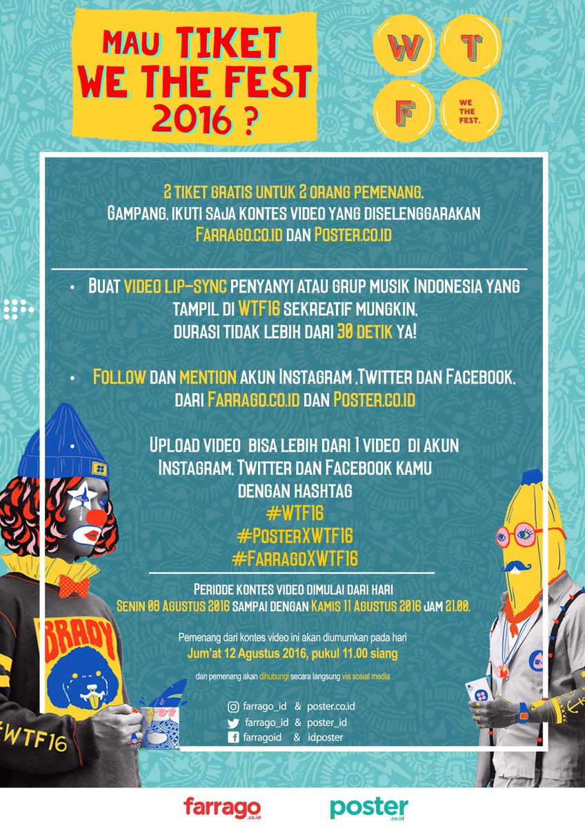 There are two days to go! Ayo ikutan kontes video dari @Farrago_ID &amp; <a href="/Poster_ID/">...</a> 2 ticket gratis #WeTheFest menunggu!