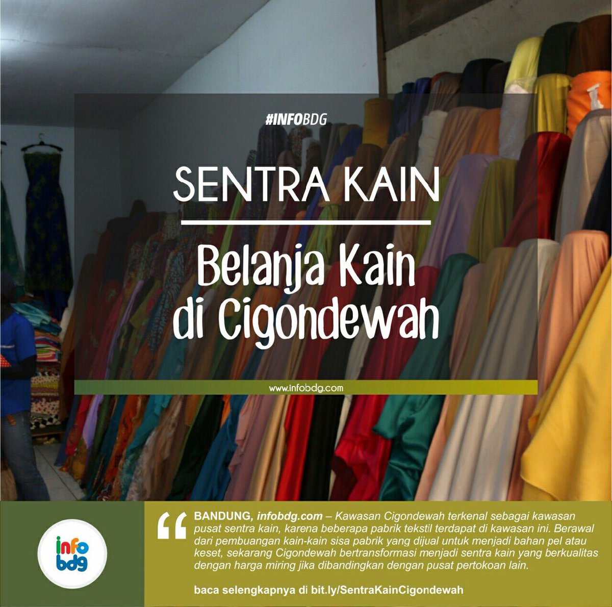 Belanja Kain di Sentra Kain Cigondewah bit.ly/1XnINAy… dlvr.it/M0R2GP #infobdg