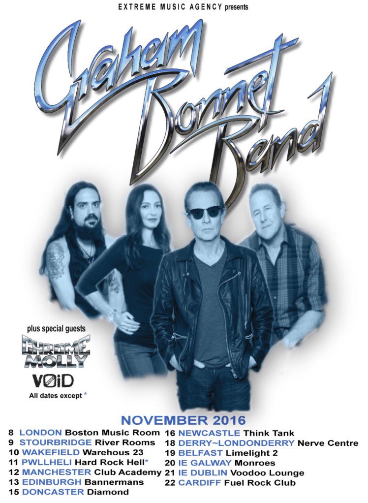 We're so happy to say we're going on tour with rock legend #grahambonnet and his band!