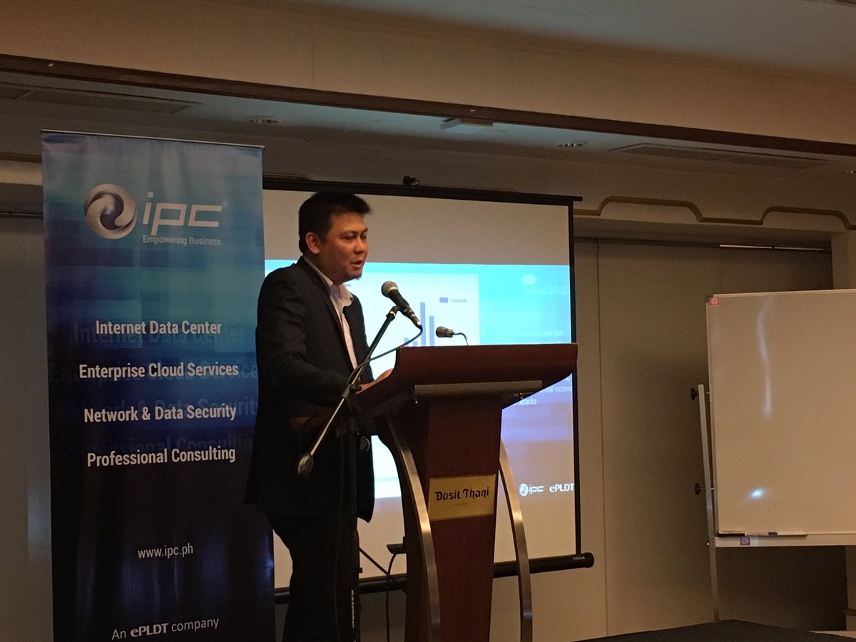 MonchLopez's tweet photo. Ongoing: #Cyberpress forum on data privacy. Nino Valmonte of IP Converge talks security risks and ideal responses. https://t.co/eTnDOHTp2U
