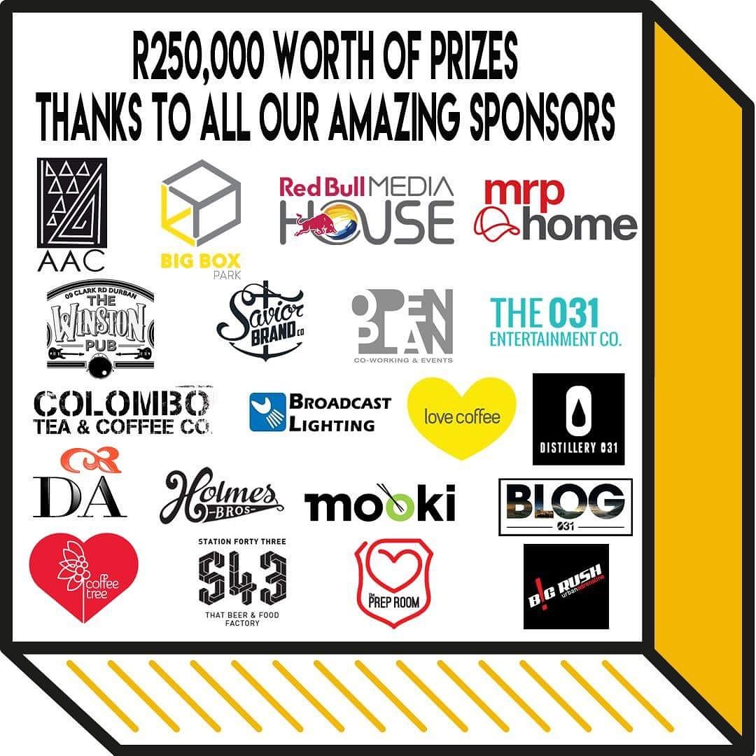 REMINDER final deadline for submissions is 5pm today. Huge thanks to these EPIC sponsors for making it all possible!