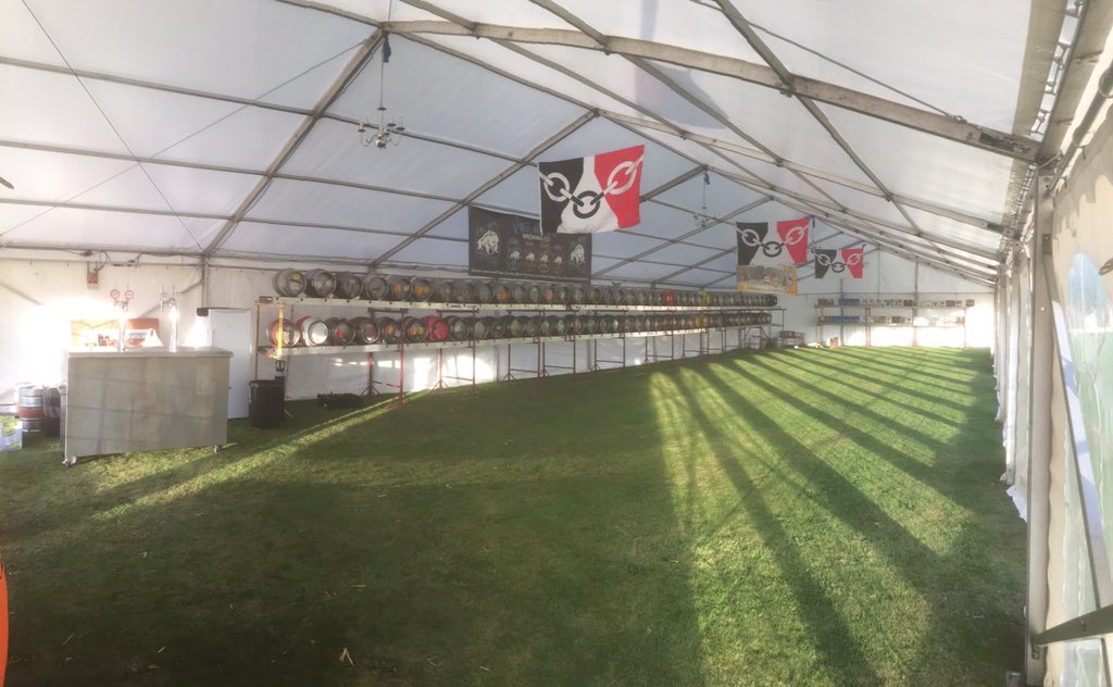 BCBeerFest's tweet photo. Beers were settling nicely yesterday. Gates open at 6pm tomorrow. https://t.co/FOxv6dv2Jm https://t.co/0yiVBVEL6v