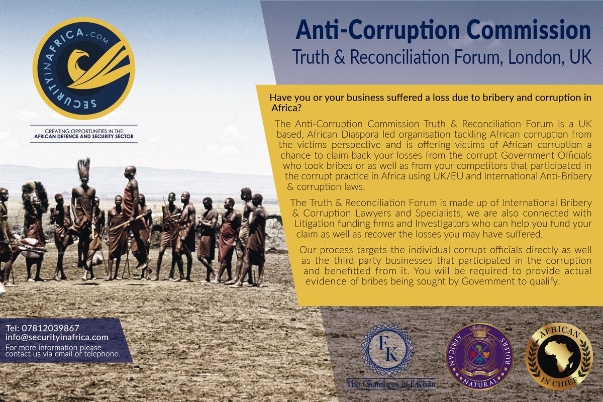 africansecurity's tweet photo. @VenturesAfrica international businesses that fall victim to African corruption can now claim their losses @forzkhan https://t.co/Cv1pCYWslD